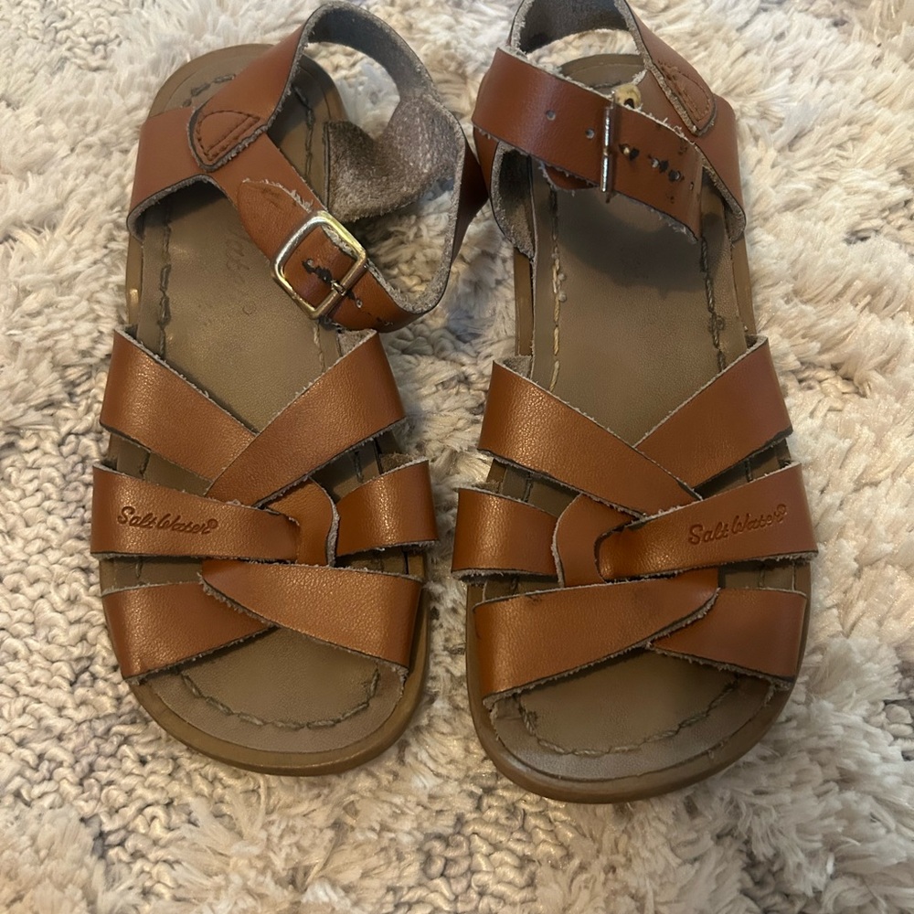 Kids Brown Saltwater Sandals- size 11